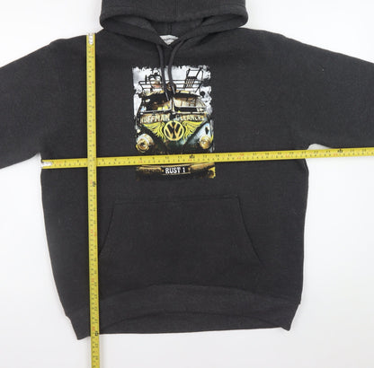 Mens UK Size M BAKARUDA Black Pullover Hoodie