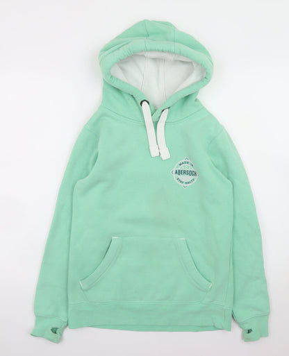Womens UK Size XS O'Shea Green Pullover Hoodie