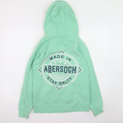 Womens UK Size XS O'Shea Green Pullover Hoodie