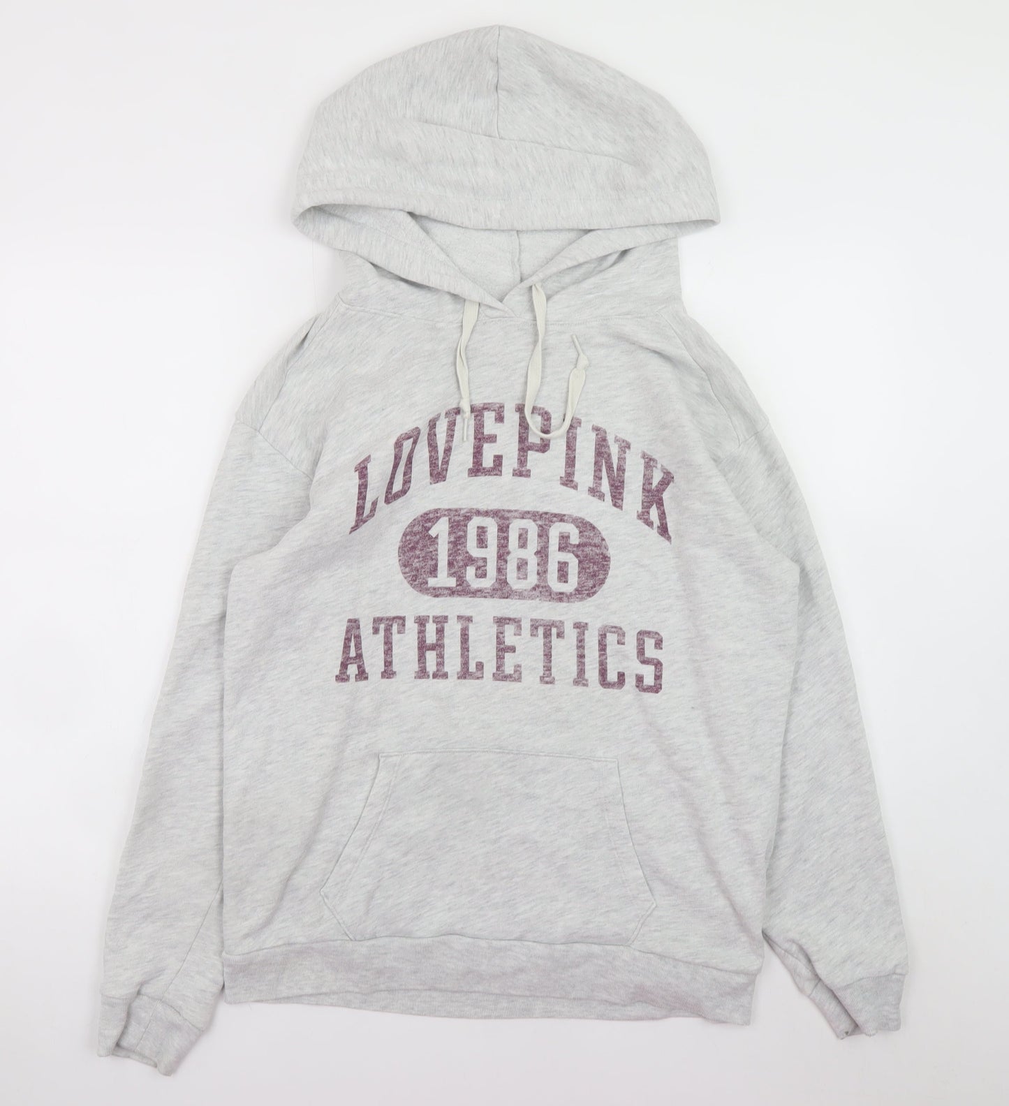 Womens UK Size S Victoria’s Secret PINK Grey Pullover Hoodie