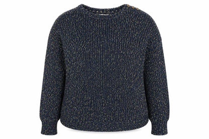 Mantaray Women's Blue Chunky Knit Crew Neck Jumper Size 18