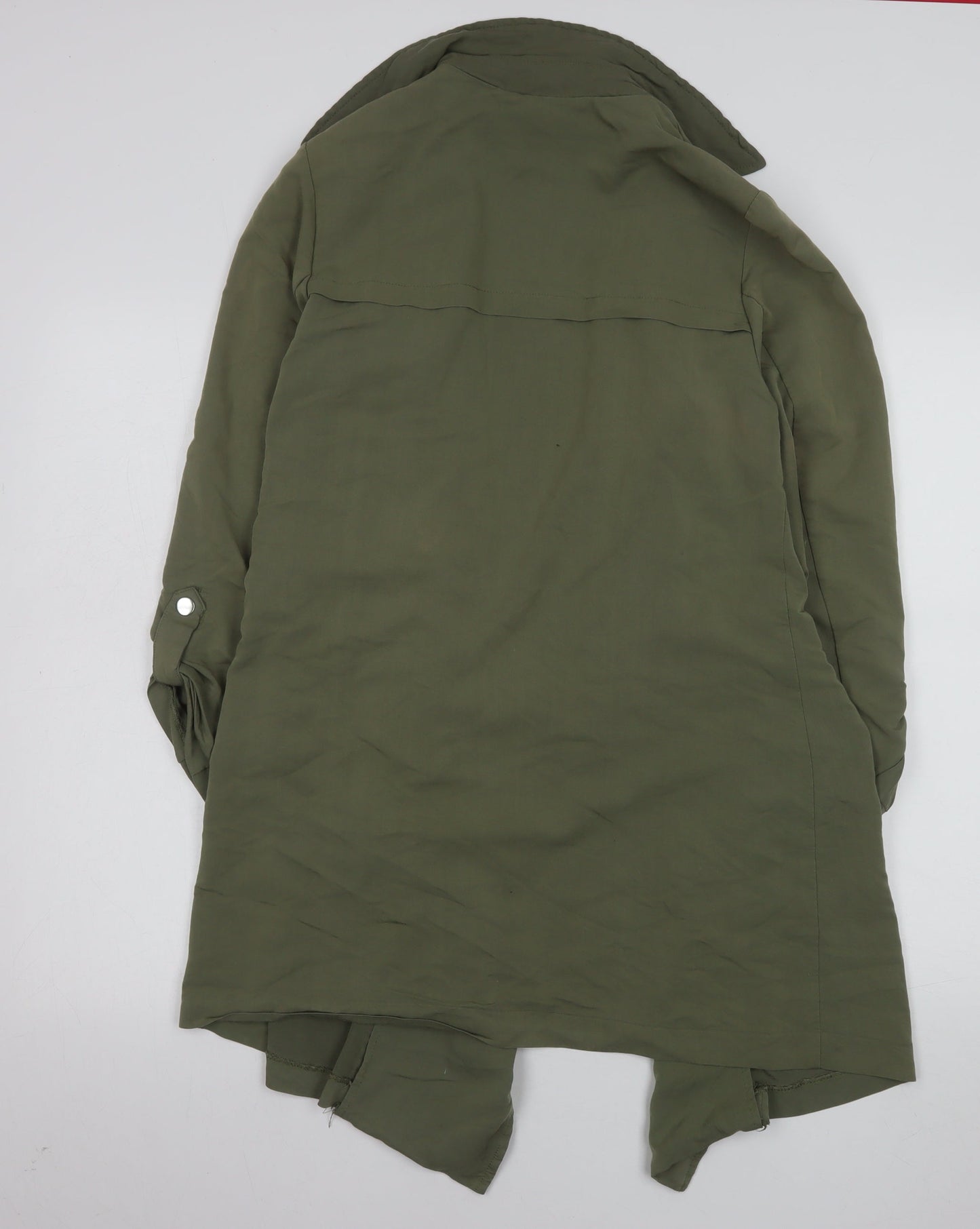 Womens UK Size 12 New Look Green Trench Coat