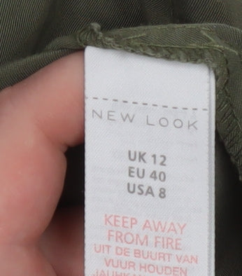 Womens UK Size 12 New Look Green Trench Coat