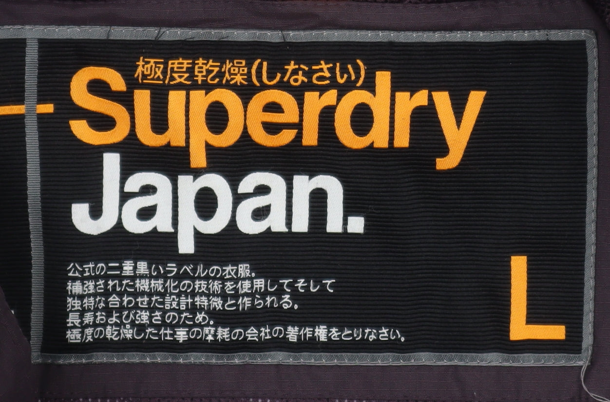 Womens UK Size L Superdry Brown Puffer Jacket