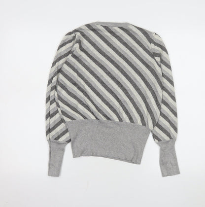Womens UK Size 12 Marks and Spencer Grey Jersey Blouse
