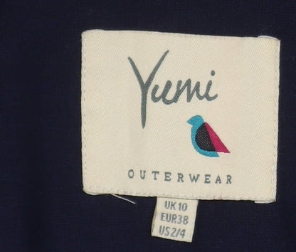 Womens UK Size 10 Yumi Regular Blue Blazer