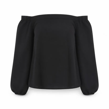 Select Women’s Black Off Shoulder Chiffon Blouse UK 6