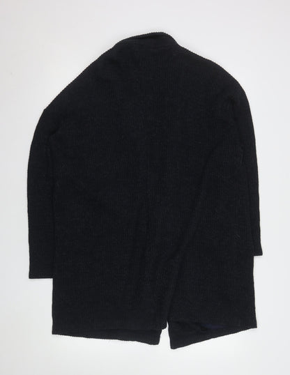 Next Women Black Large Long Sleeve Cardigan Knit Acrylic Blend