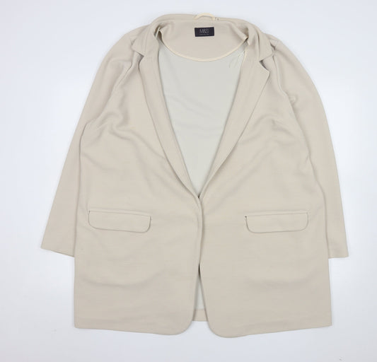 Womens UK Size 22 Marks and Spencer Plus Ivory Blazer