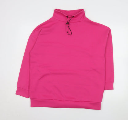 Womens UK Size S F&F Pink Pullover Sweatshirt