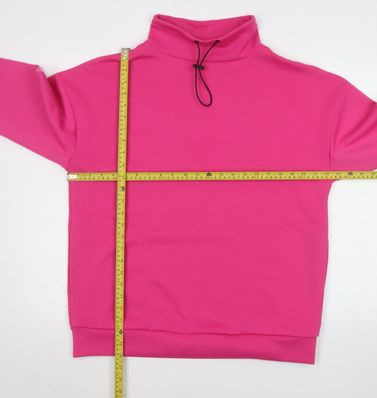 Womens UK Size S F&F Pink Pullover Sweatshirt