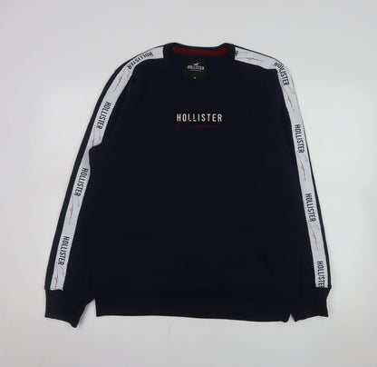 Mens UK Size M Hollister Blue Pullover Sweatshirt