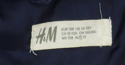 Girls UK Size 13 Years H&M Blue Puffer Jacket
