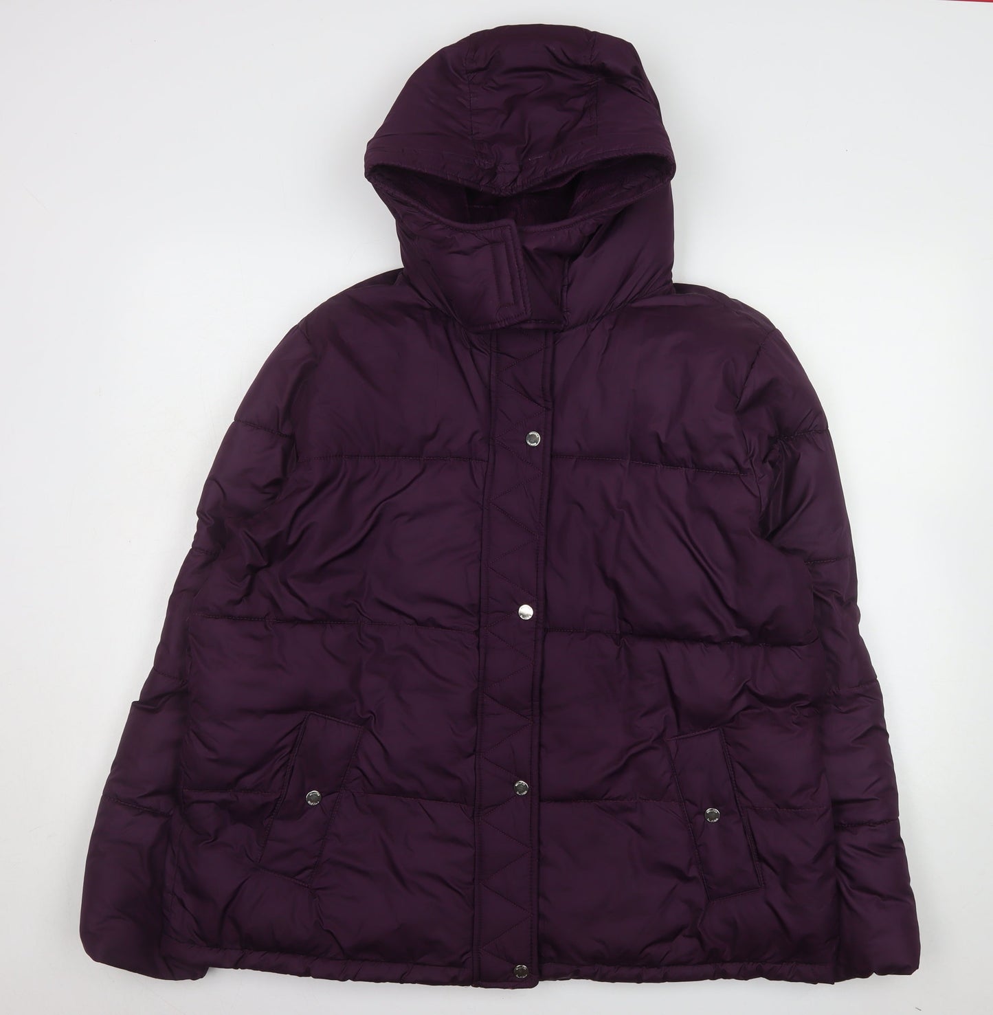 Womens UK Size 2XL Hollister Purple Puffer Jacket