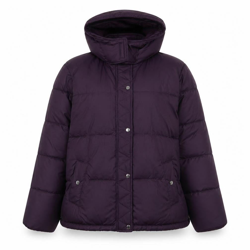 Womens UK Size 2XL Hollister Purple Puffer Jacket