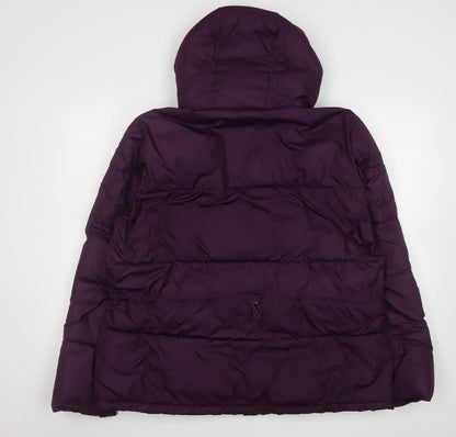 Womens UK Size 2XL Hollister Purple Puffer Jacket