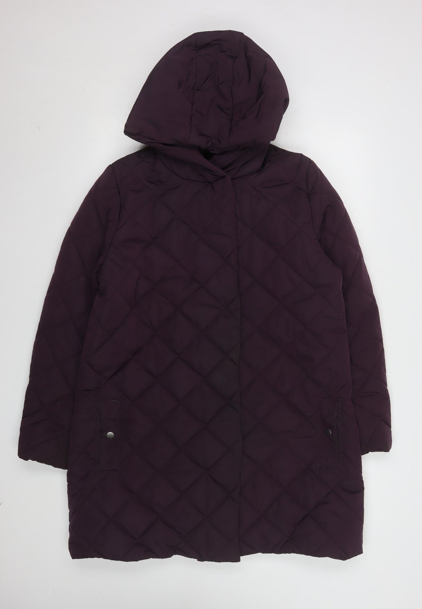 Womens UK Size 14 Dannimac Purple Quilted Coat