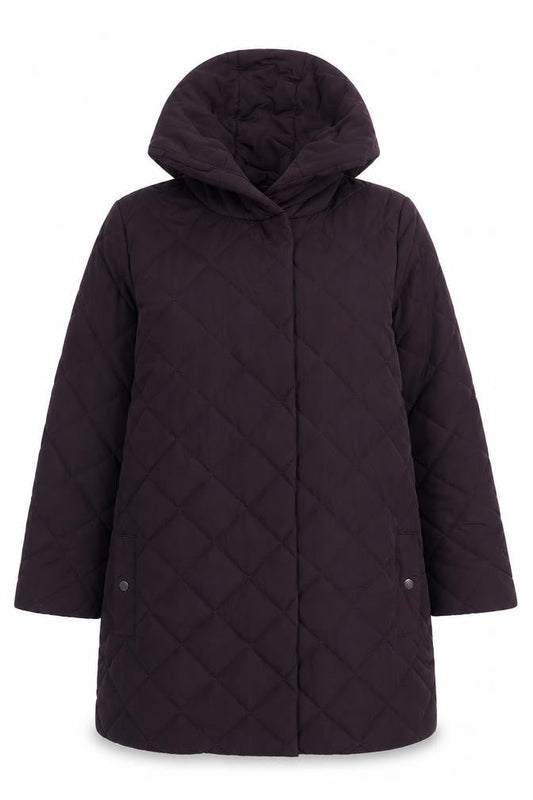 Womens UK Size 14 Dannimac Purple Quilted Coat
