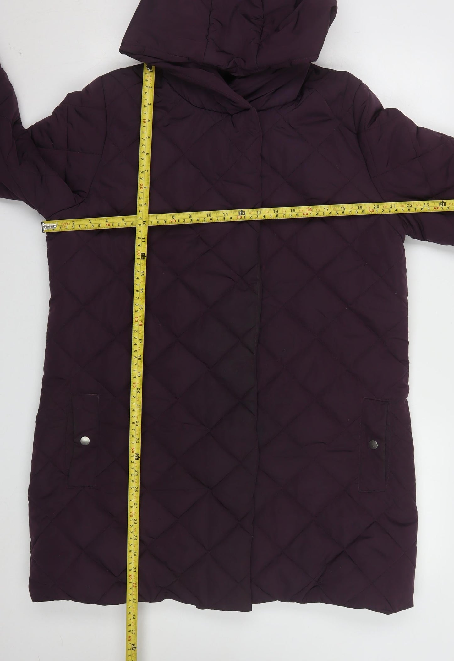 Womens UK Size 14 Dannimac Purple Quilted Coat