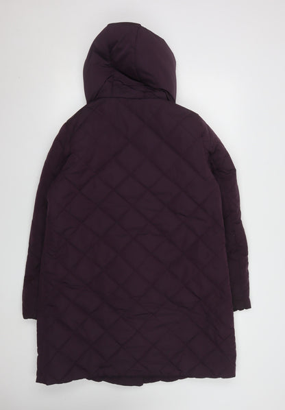 Womens UK Size 14 Dannimac Purple Quilted Coat