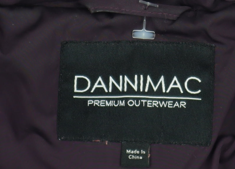 Womens UK Size 14 Dannimac Purple Quilted Coat