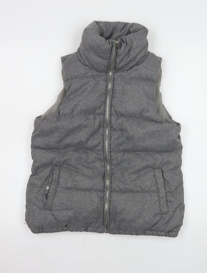 Old Navy Men's Grey XS Puffer Bodywarmer Gilet Polyester Lined