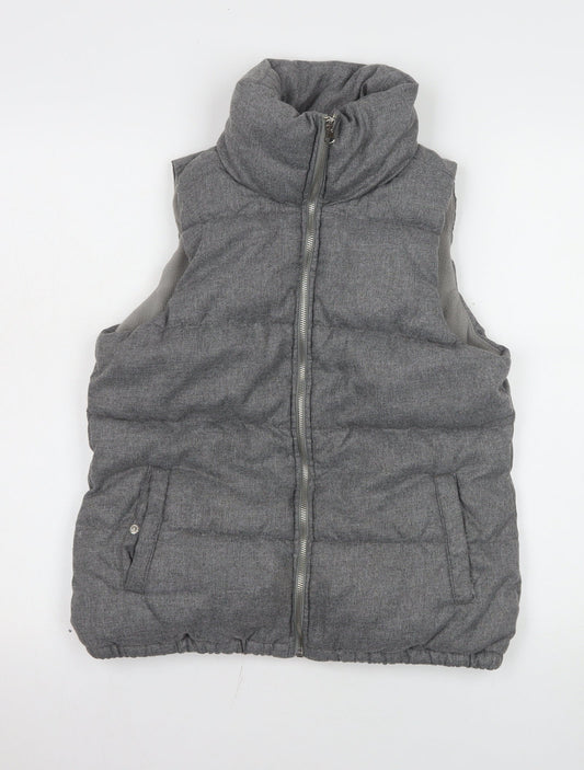 Old Navy Men's Grey XS Puffer Bodywarmer Gilet Polyester Lined