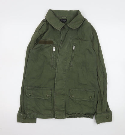 Womens UK Size 8 Topshop Green Military Jacket