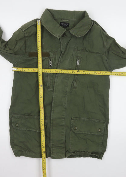 Womens UK Size 8 Topshop Green Military Jacket