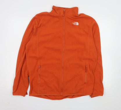 Mens UK Size L The North Face Orange Full Zip Sweatshirt