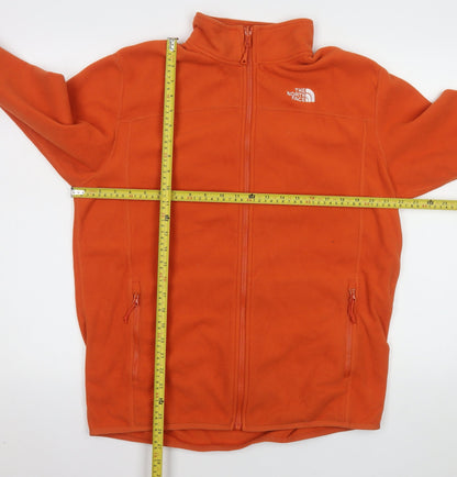 Mens UK Size L The North Face Orange Full Zip Sweatshirt