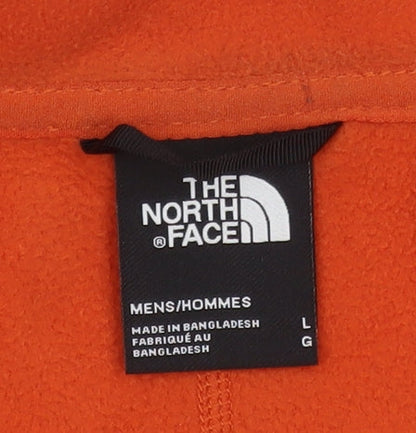Mens UK Size L The North Face Orange Full Zip Sweatshirt