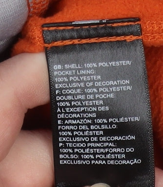 Mens UK Size L The North Face Orange Full Zip Sweatshirt