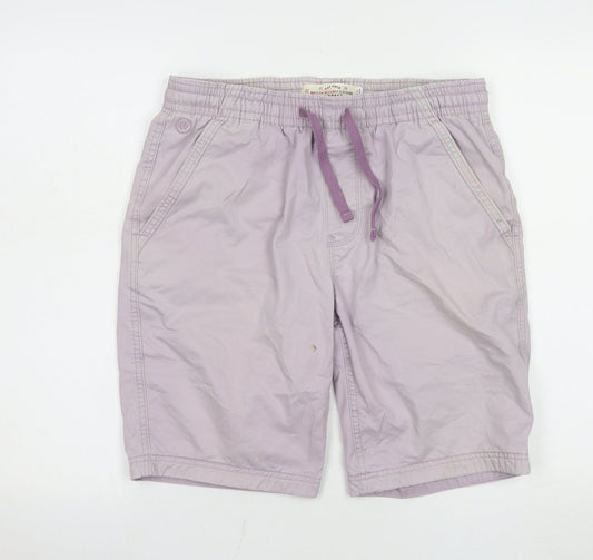 Fat Face Men’s Purple Chino Shorts M W32 L10 Casual Summer Elastic Waist