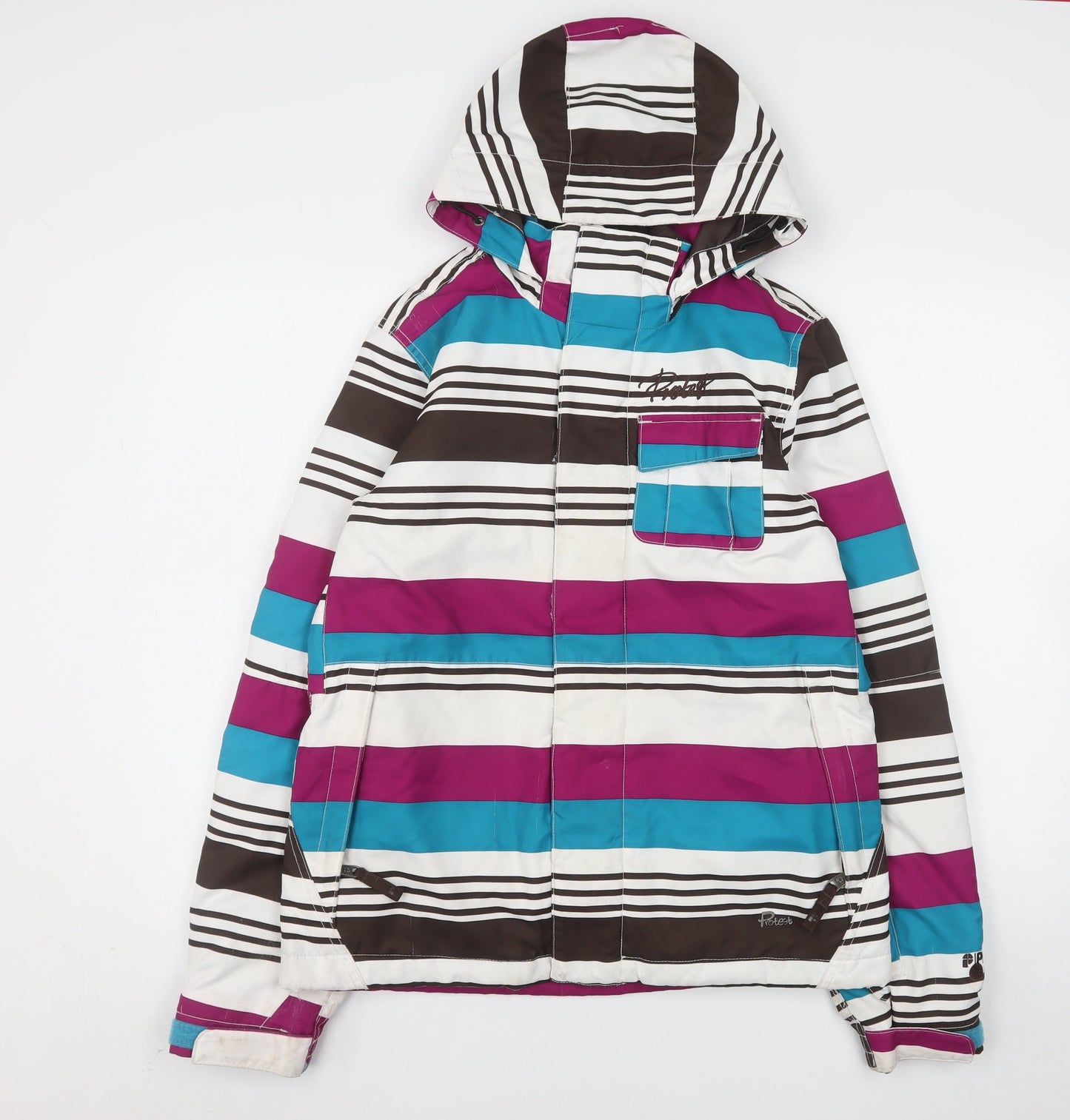 Womens UK Size S Protest Multicoloured Ski Jacket