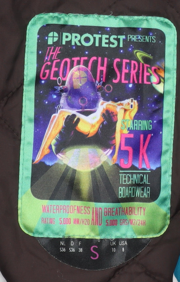 Womens UK Size S Protest Multicoloured Ski Jacket