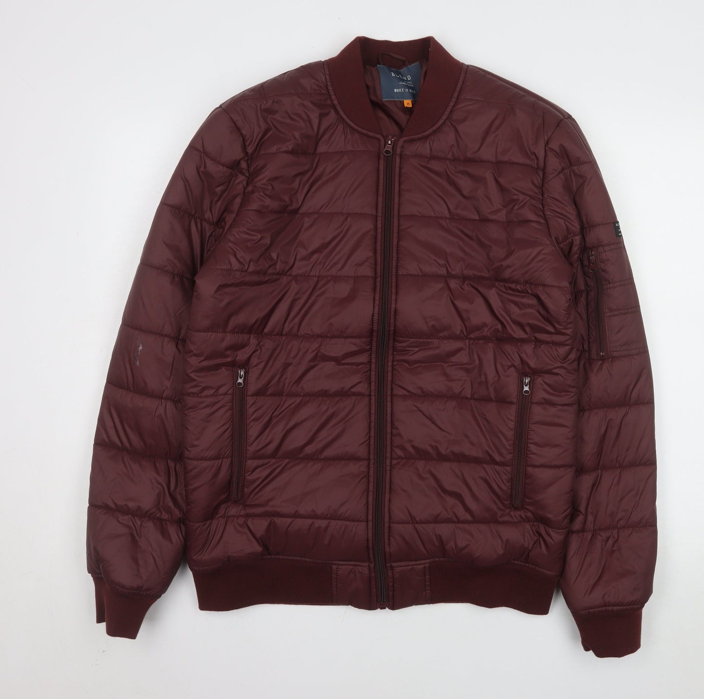 Mens UK Size M Blend Red Bomber Jacket