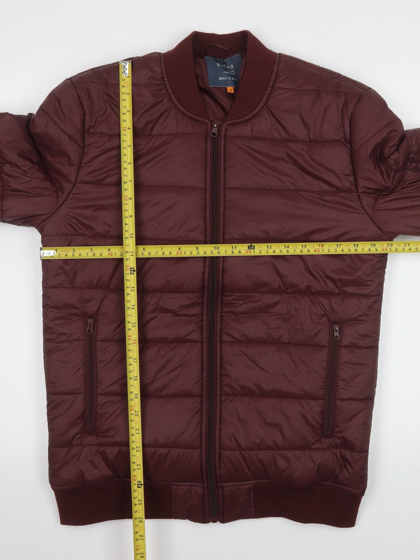 Mens UK Size M Blend Red Bomber Jacket