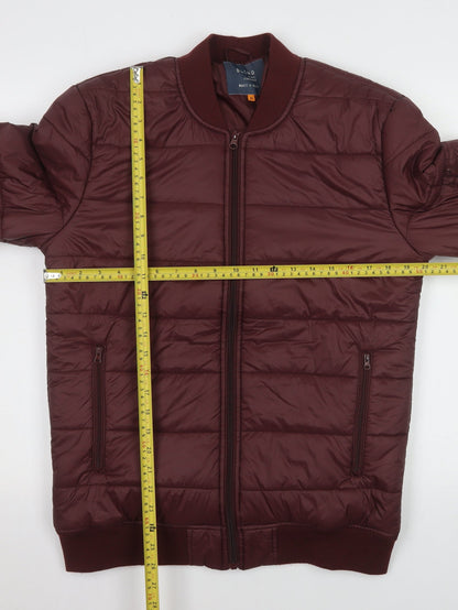 Mens UK Size M Blend Red Bomber Jacket