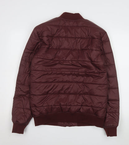 Mens UK Size M Blend Red Bomber Jacket