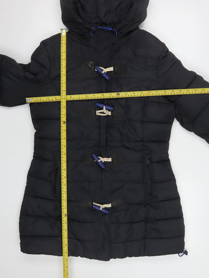 Womens UK Size M Superdry Black Puffer Jacket