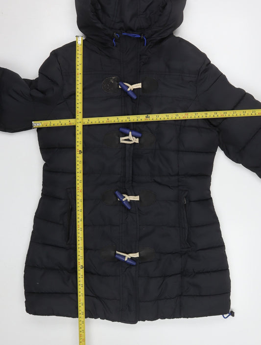 Womens UK Size M Superdry Black Puffer Jacket