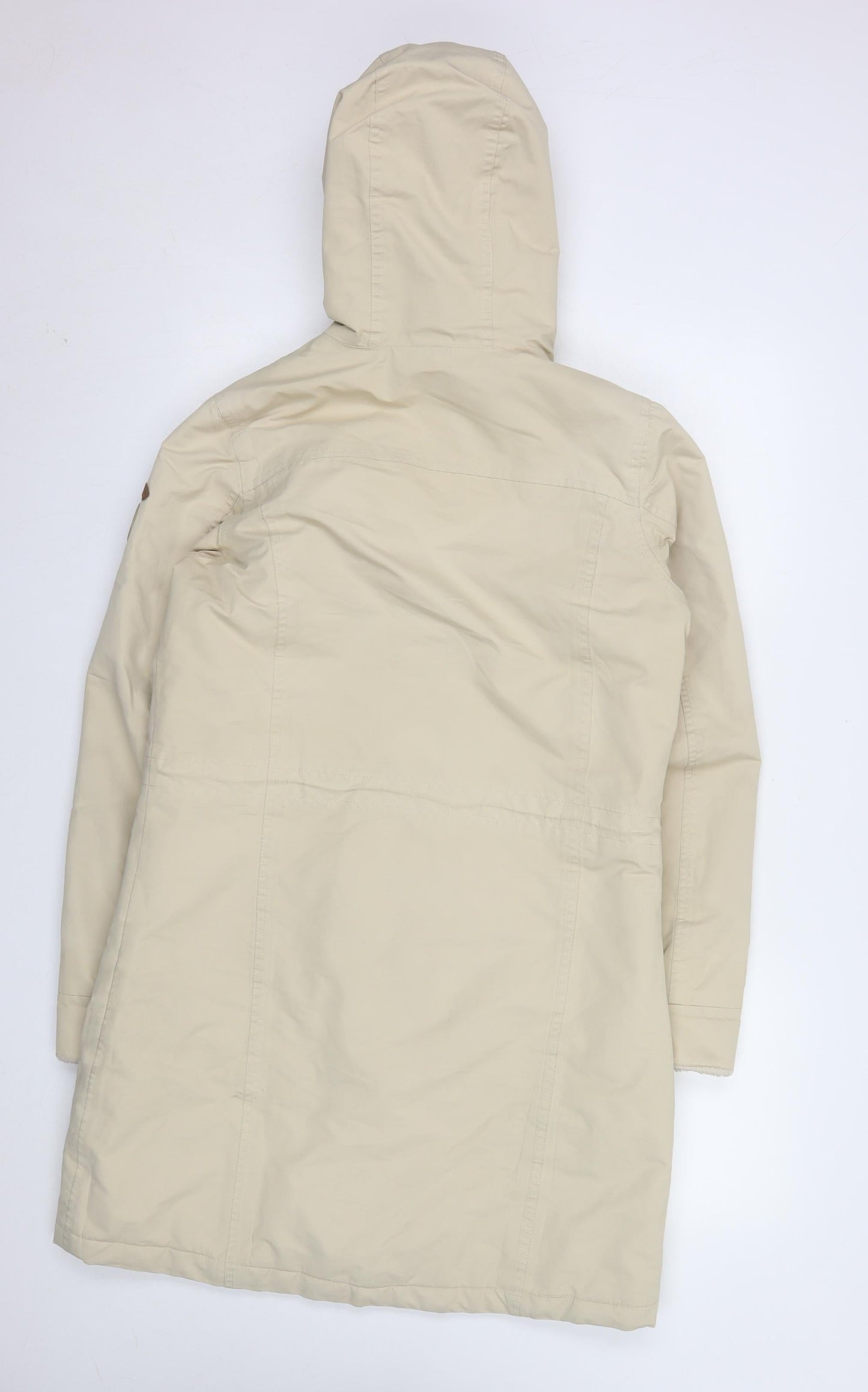 Regatta Womens Beige Hooded Waterproof Long Rain Coat UK 10