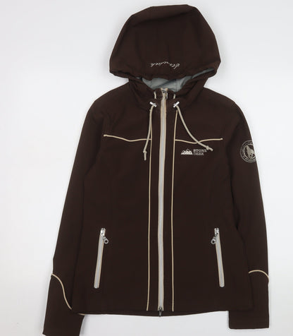 Womens UK Size S Stone Deek Brown Soft Shell