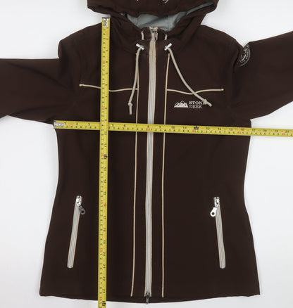 Womens UK Size S Stone Deek Brown Soft Shell