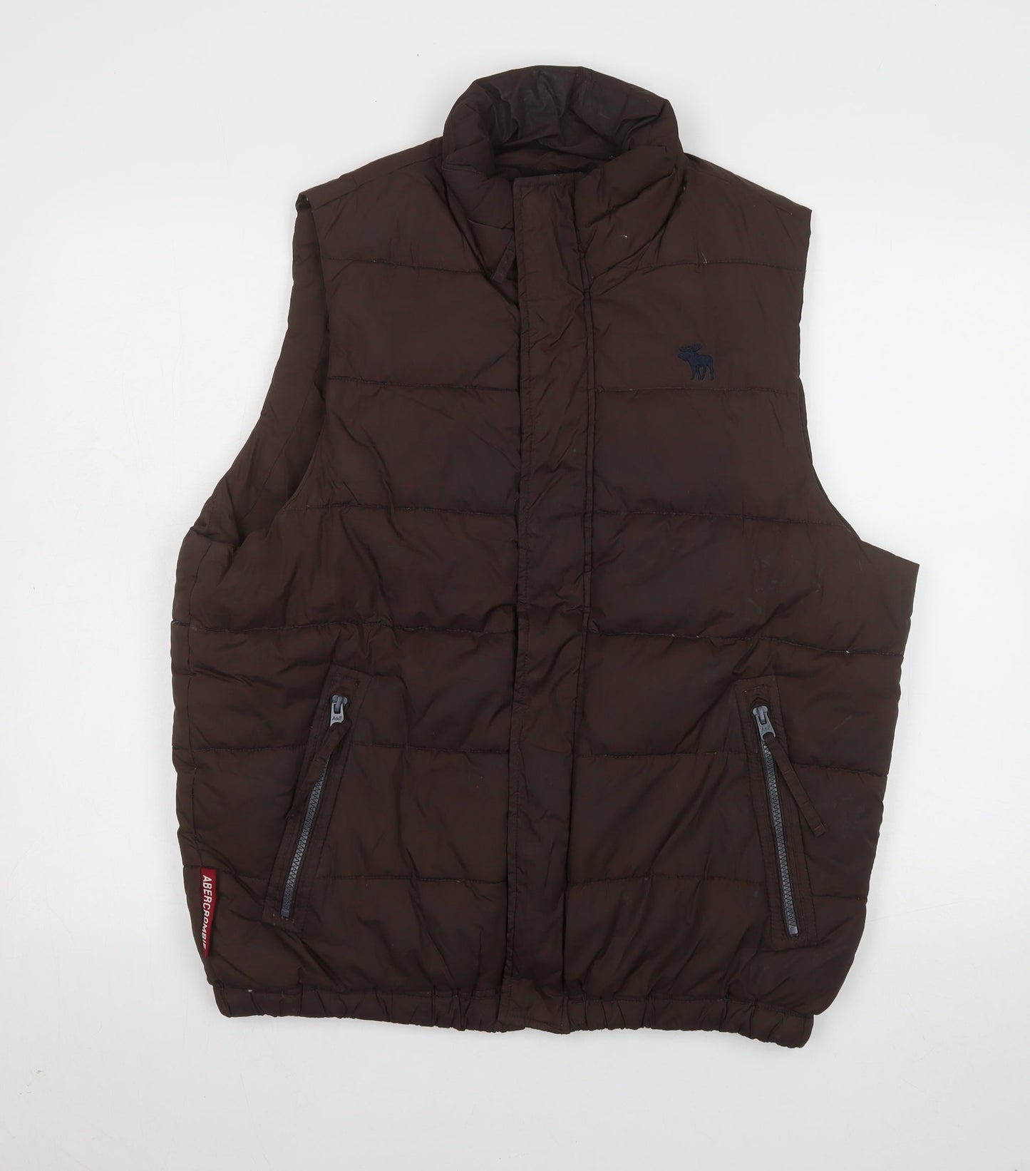 Mens UK Size M Abercrombie & Fitch Brown Puffer Jacket