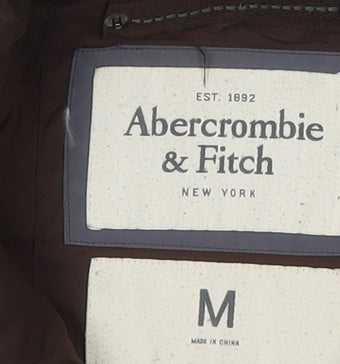 Mens UK Size M Abercrombie & Fitch Brown Puffer Jacket