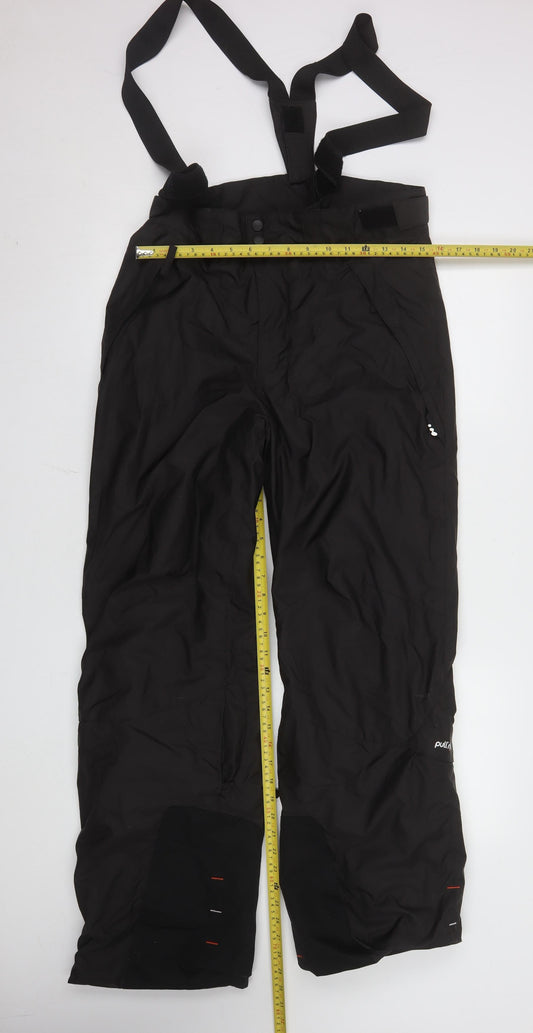 Womens UK Size 12 DECATHLON Regular Fit Snow Pants Black Trousers