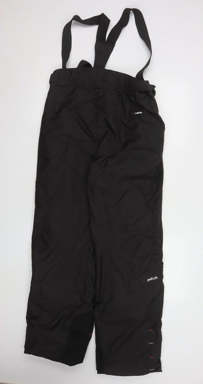 Womens UK Size 12 DECATHLON Regular Fit Snow Pants Black Trousers