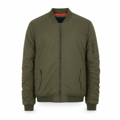 Mens UK Size S Indigo Green Bomber Jacket